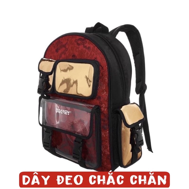 Balo Degrey Dragon Hologram Backpack 2810 Clothes Shop Balo Đi Học Hoạ Tiết Rồng Ulzzang Unisex