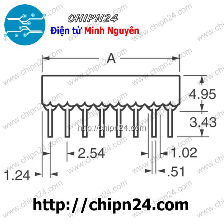 [5 CON] Điện trở thanh 9P (A103J A102J A472J 4.7K 1K 10K 2.2K) - [Chọn Loại]