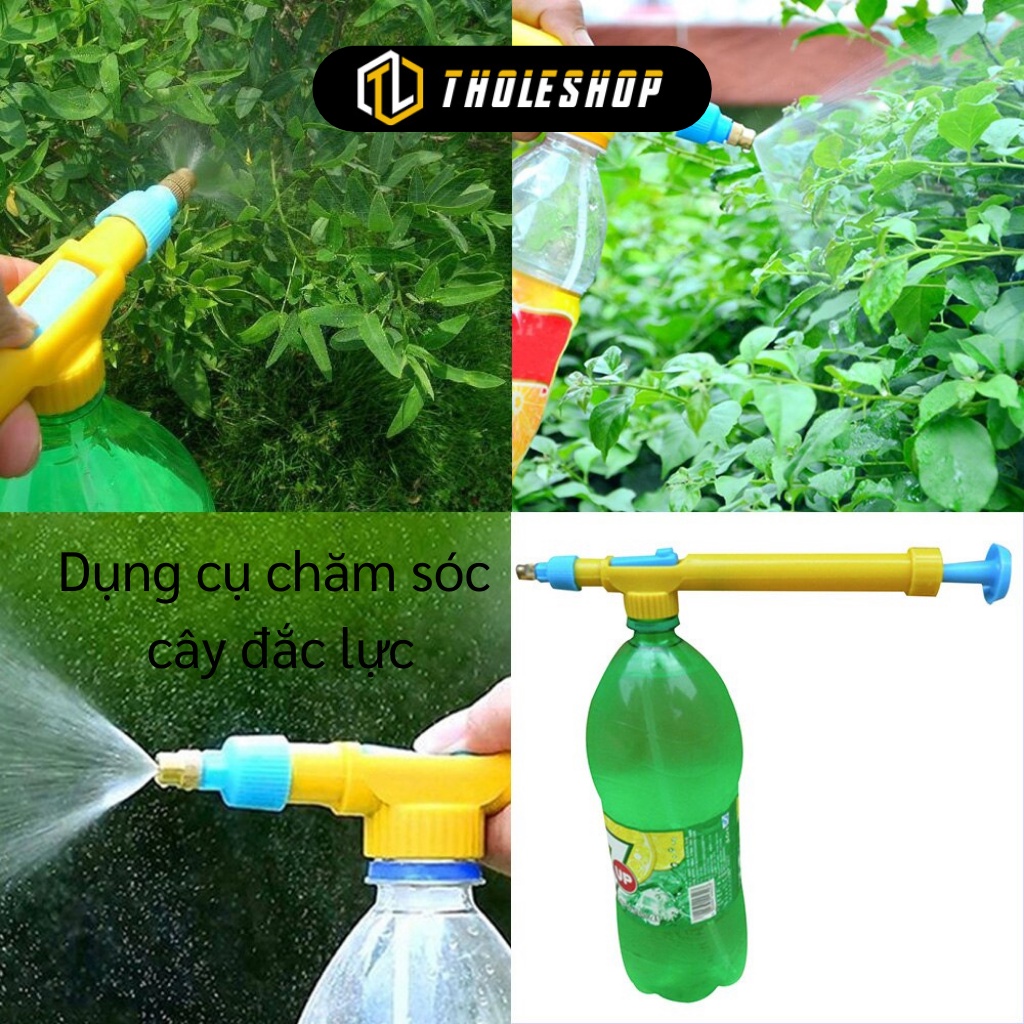 Đầu Vòi Xịt Nước - Đầu Vòi Bơm Gắn Chai Nước Có Bơm Áp Lực Tưới Cây, Nhỏ Gọn 6955