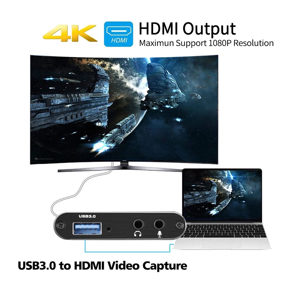 Thẻ Ghi Video Usb 3.0 4k Hdmi 1080p Cho Youtube Obs Stream