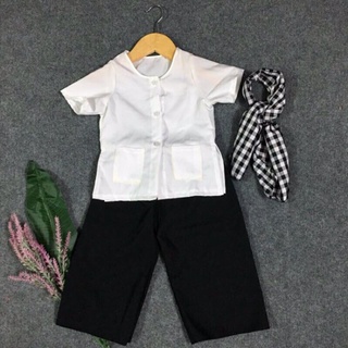 Bộ bà ba kèm khăn rằn cho bé trai, bé gái 7-25kg
