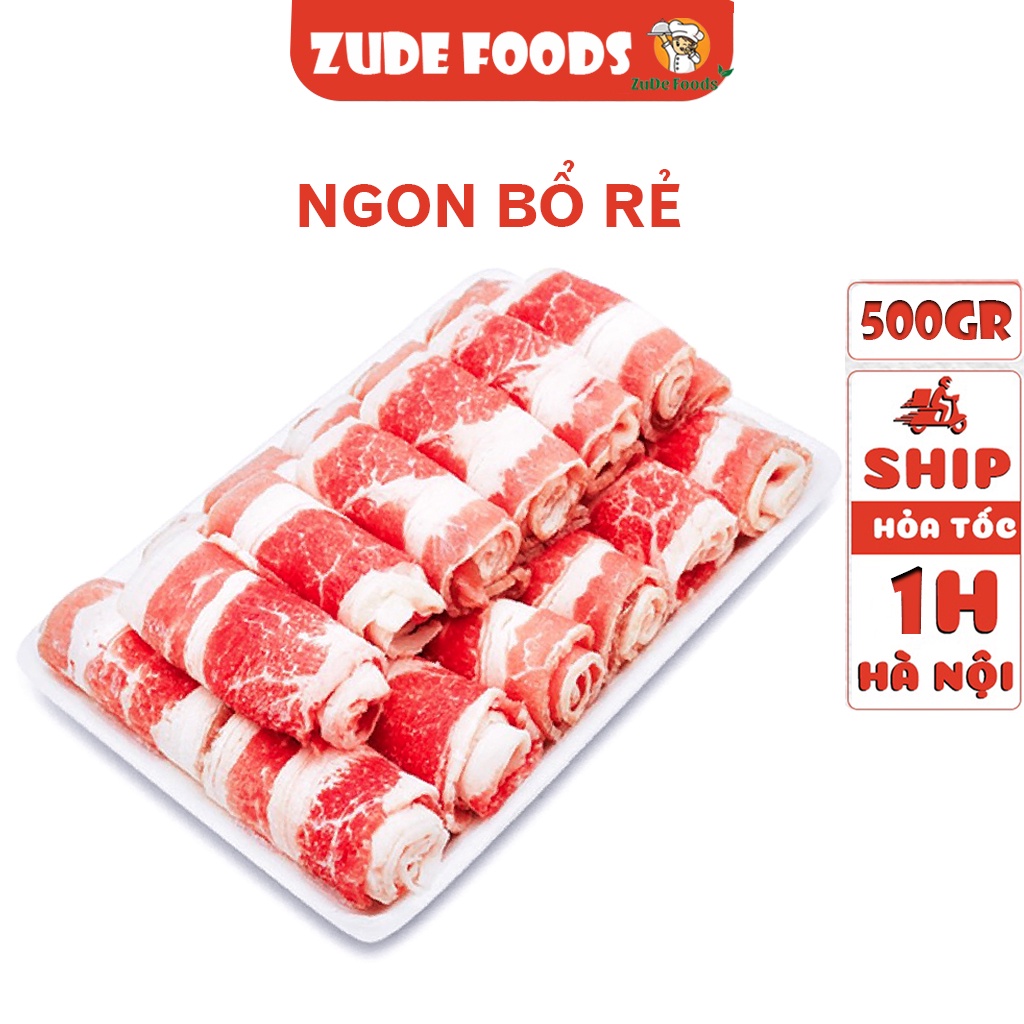 Ba Chỉ Bò Mỹ | Ba Chỉ Bò thái cuộn 500g - Hàng đẹp đều không độn - Ship Hỏa Tốc Hà Nội!