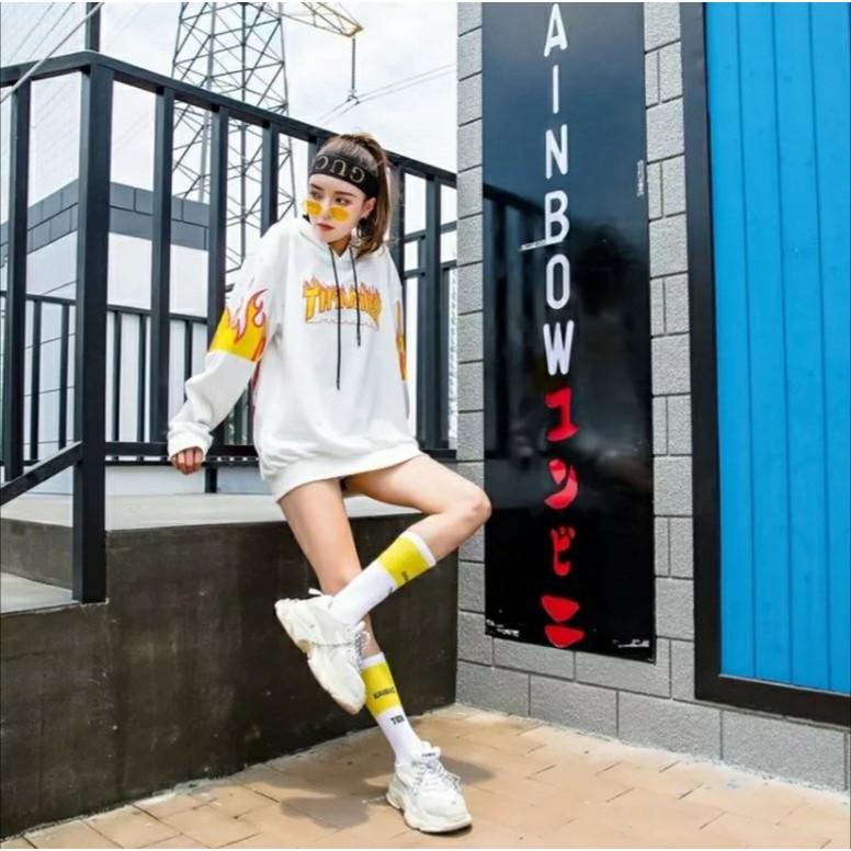 Áo Hoodie - Áo Khoác Nỉ Phối Ngọn Lửa WAK 004S2 (Đen) | BigBuy360 - bigbuy360.vn