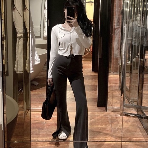 Quần dài lưng cao dáng ôm thời trang thu đông sành điệu | BigBuy360 - bigbuy360.vn