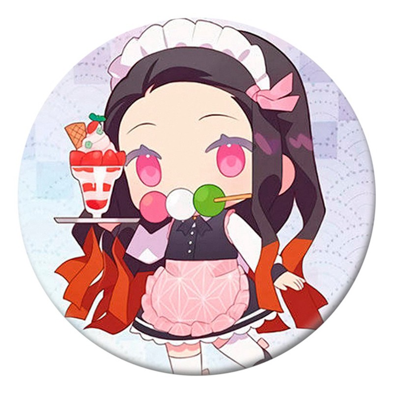 Huy hiệu anime Kimetsu No Yaiba(Mẫu chibi dễ thương)