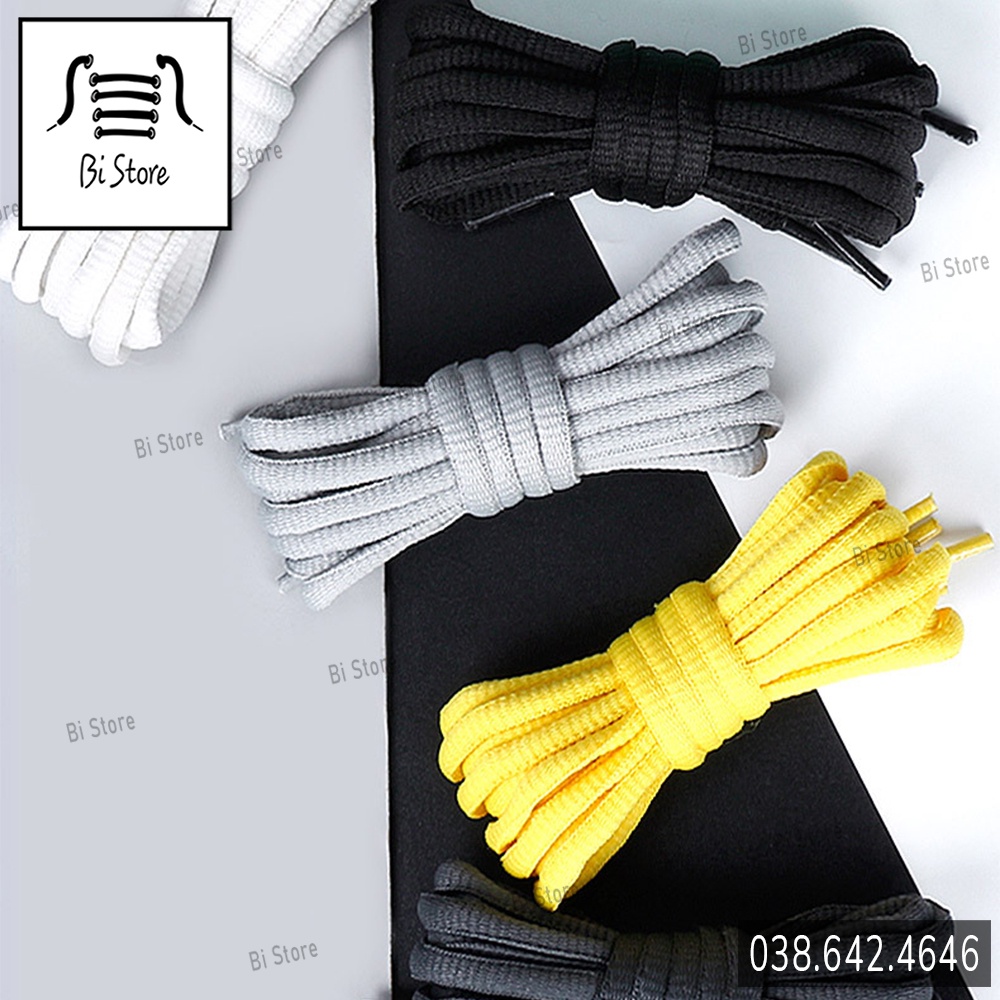 Dây giày oval basic dài 140cm loại 1 dày dặn 6mm dành cho giày thể thao / sneaker cổ cao