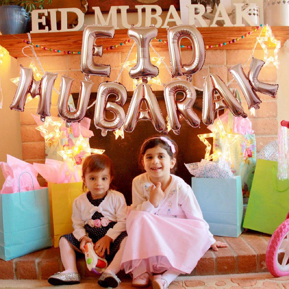 Bong Bóng Lá Nhôm Bơm Hơi Họa Tiết Eid Mubarak Phong Cách Hồi Giáo Trang Trí Tiệc Mừng Năm Mới