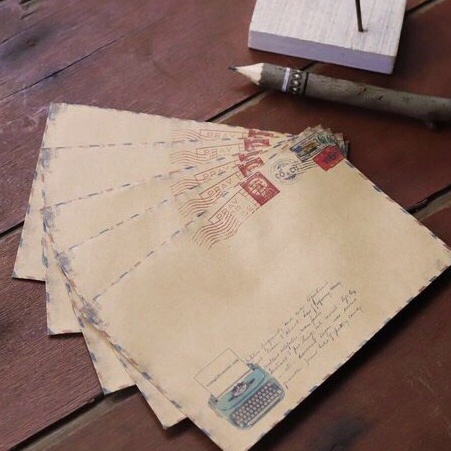 Bao thư phong bì thư vintage giấy kraft cổ điển