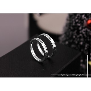 Nhẫn inox cặp đôi chạy mặt vuông ( đơn vị: chiếc)