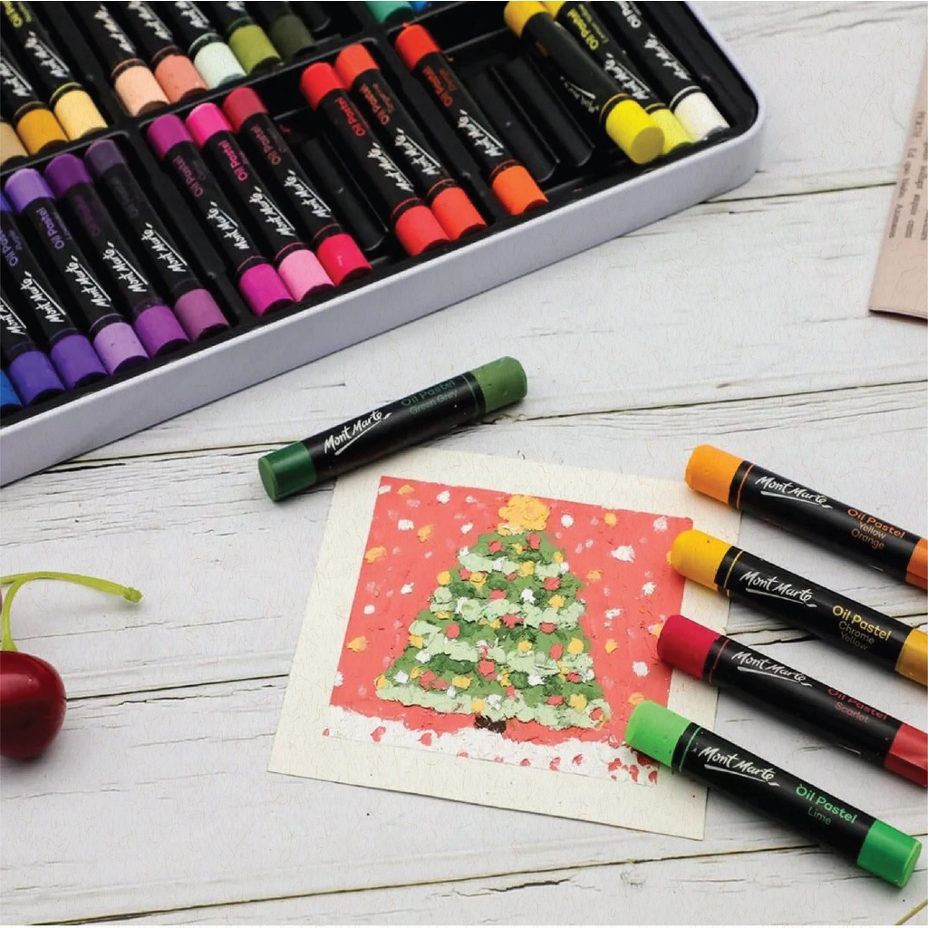 Màu sáp dầu cao cấp MONT MARTE hộp thiếc bộ 36/48 màu