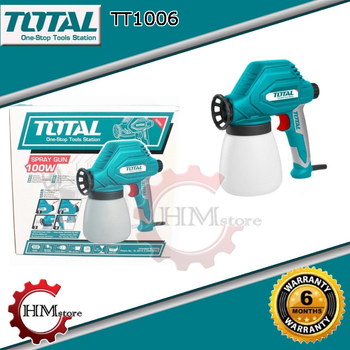 [Chính hãng] Máy phun sơn điện mini TOTAL TT1006 100W - Bảo hành 6 tháng