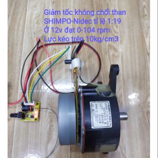 Giảm tốc không chổi than SHIMPO-Nidec 0-104rpm 12v