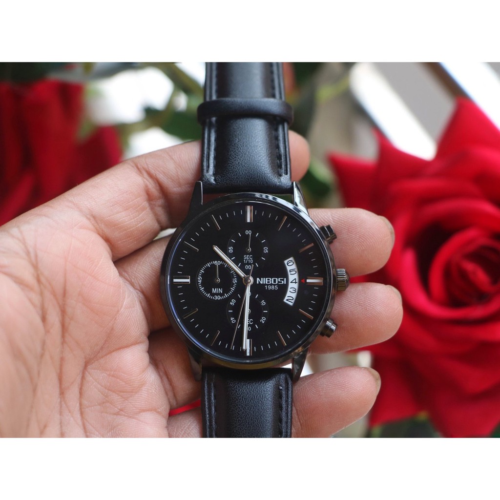 Đồng Hồ Nam Nibosi 1985 Dây Da Chính Hãng Chạy 6 Kim Cao Cấp Chống Nước Chống Xước | BigBuy360 - bigbuy360.vn
