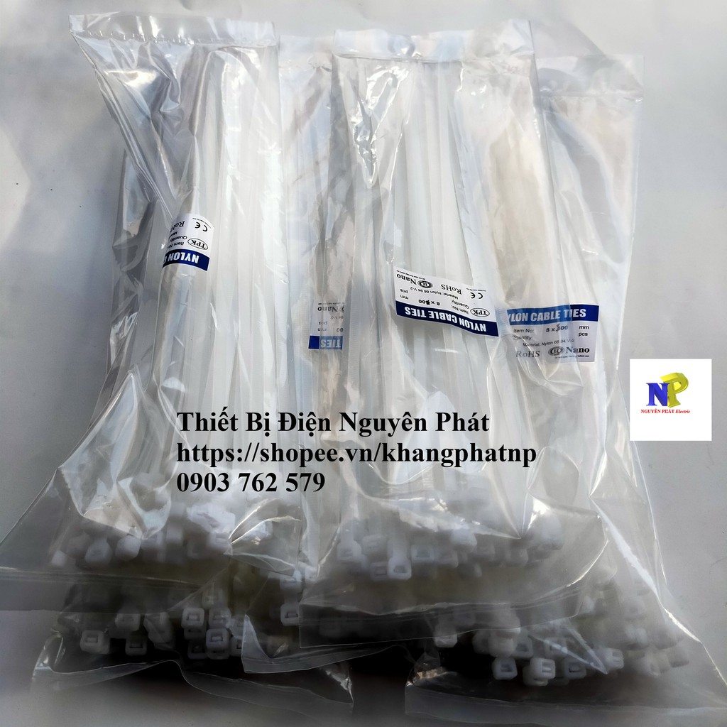 Dây Rút Nhựa 3 Tấc 30cm  Màu Trắng