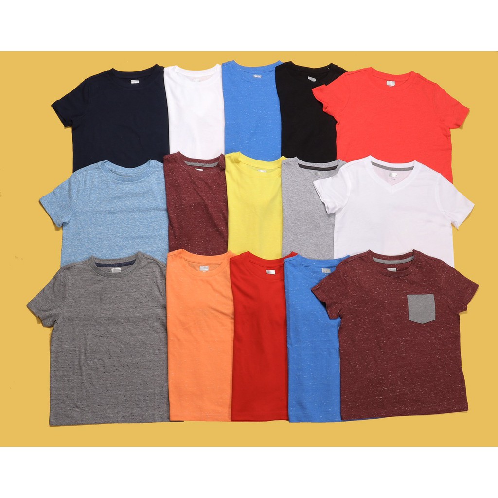Combo 3 áo phông Oldnavy nhiều màu chất cotton xuất dư cho cả gia đình size 5-20 tuổi