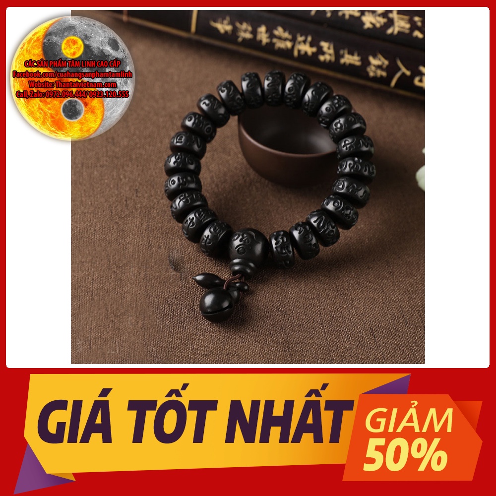 Vòng tay gỗ táo sét đánh cầu an, cầu lộc, trừ tà giải xui