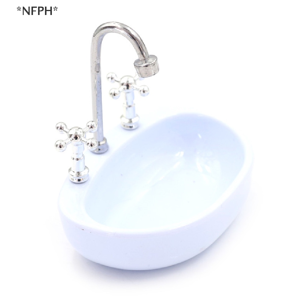 [[NFPH]] Dollhouse Furniture Mini Washbasin Bathroom Wash Devices Home Storage Decor [Hot Sell]