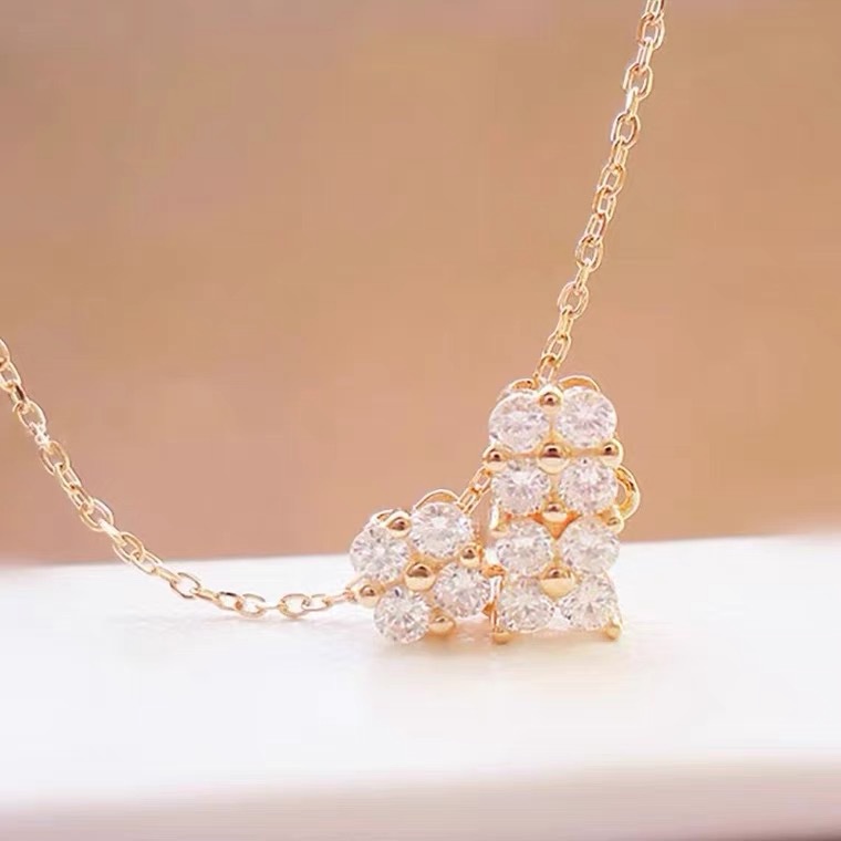 Dây chuyền titan basic trái tim đeo được 2 kiểu , mạ vàng 14k  [  KHÔNG ĐEN GỈ ]   Her Accessories CT10