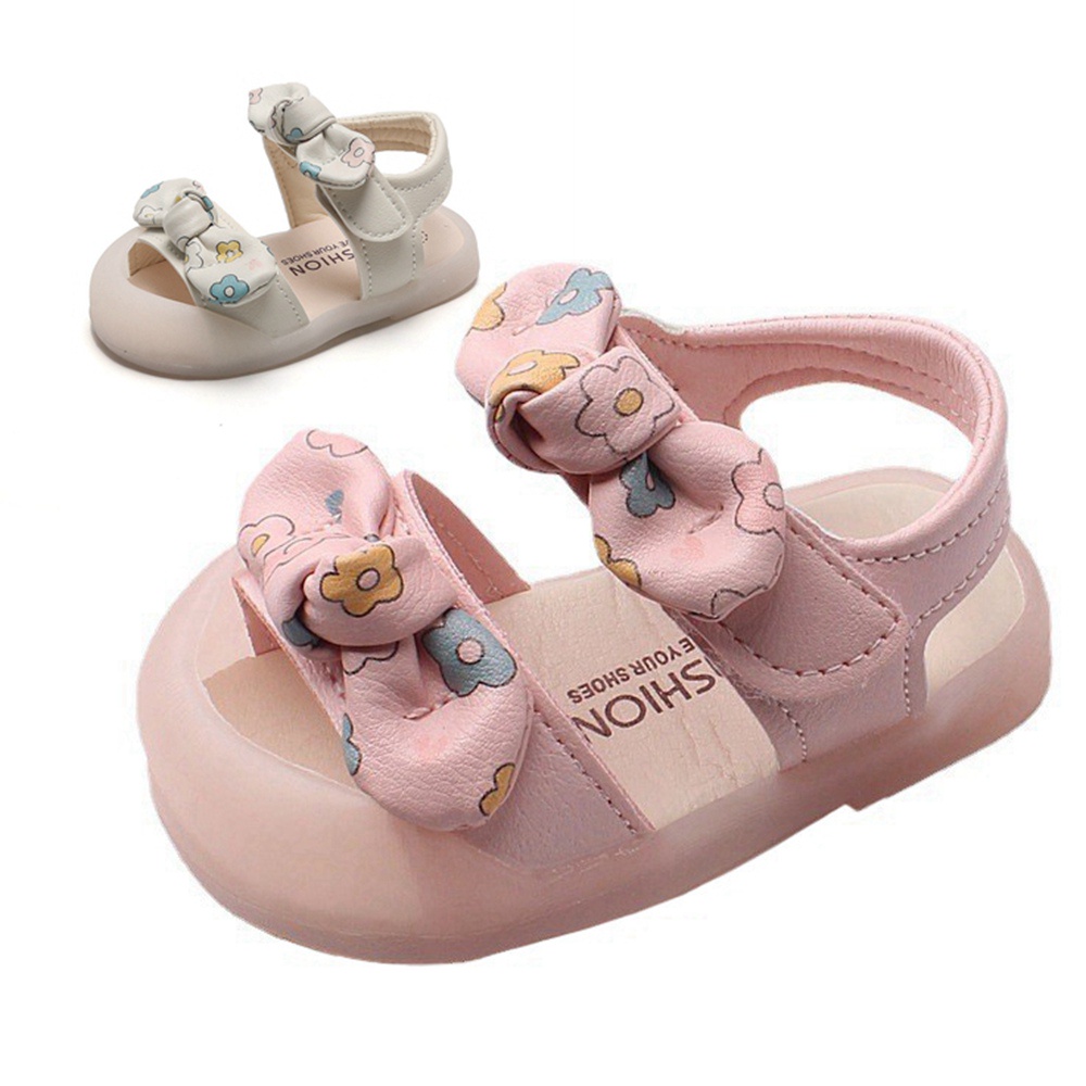 Xăng đan Đính Nơ Hoa Đế Mềm Cho Bé Gái 0-3 Tuổi