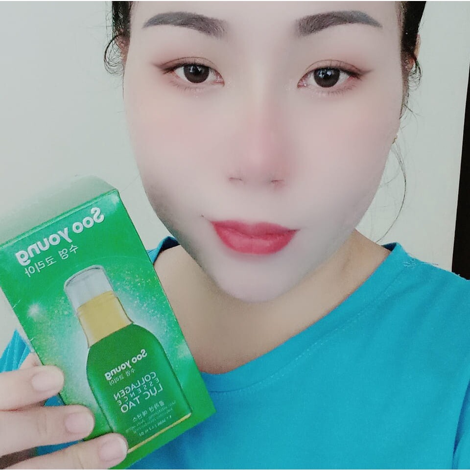 Serum Lục Tảo Soo Young chính hãng - Serum Collagen Essence dưỡng trắng và giữ ẩm da