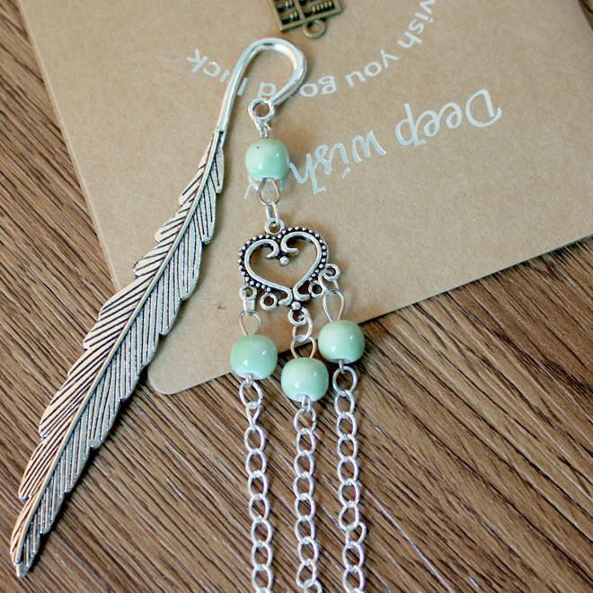 Trâm hạt gốm kiêm bookmark cổ trang đánh dấu trang sách phong cách Trung quốc cổ đại tiểu thư công chúa