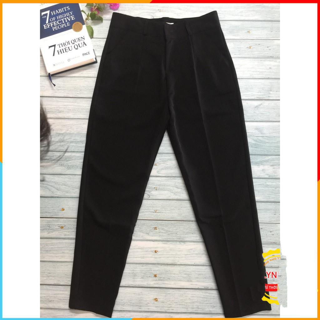 QUẦN BAGGY NỨ CẠP CAO MẶC ĐI HỌC ĐI LÀM ĐỀU ĐẸP, QUẦN DÀI NỮ BASIC