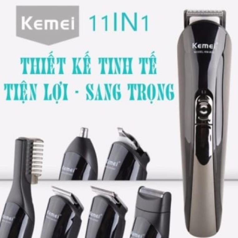 Tông đơ cắt tóc đa năng không dây 6 trong 1 Kemei 600