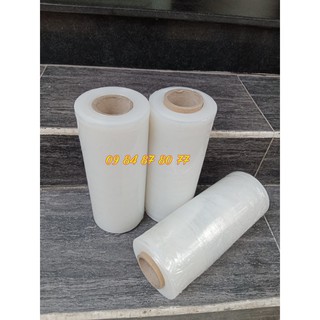 Màng PE quấn bụng màng chít valy dụng cụ đồ dùng điện tử 25cm 1,5kg lõi giấy 150gr