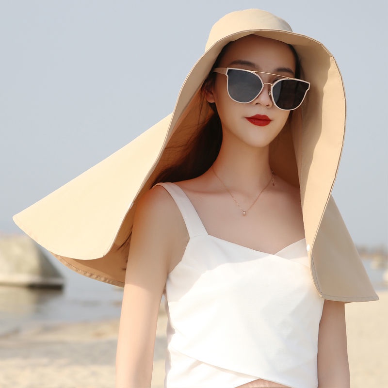 Nón Vải Rộng Vành Chống Tia UV Phong Cách Thể Thao Dành Cho Nữ
