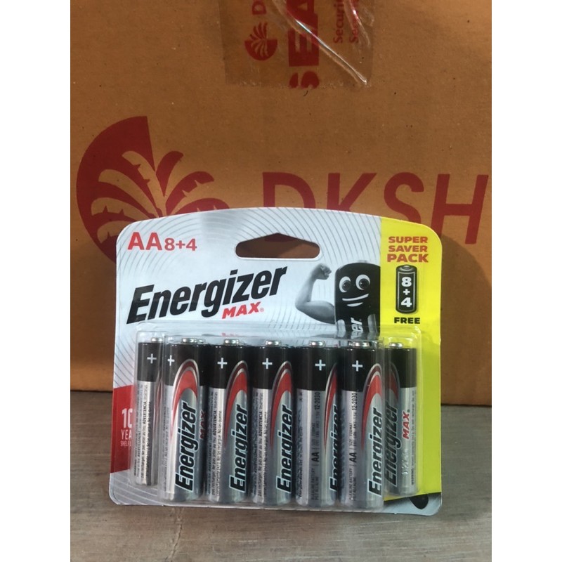 Pin AA Energizer alkaline LR03 E91 BP-8+4 ( vỉ 12 viên ) - Hàng chính hãng DKSH Việt Nam.