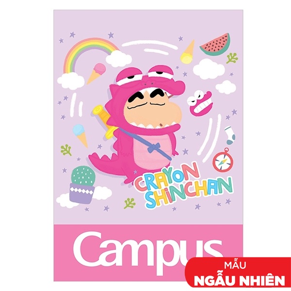 Vở Shinchan Crayon 4 Ô Ly 80 Trang ĐL 100g/m2 - Campus NB-BSCC80 (Mẫu Màu Giao Ngẫu Nhiên)