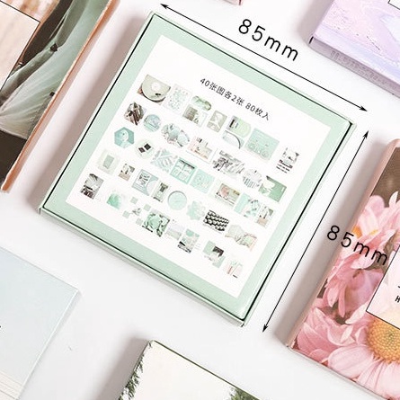 Hộp 80 Miếng Dán Trang Trí Sổ Tay DIY Xinh Xắn