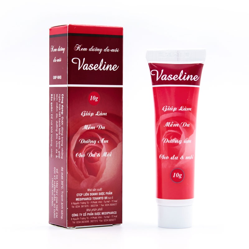 Vaseline - Làm mềm dưỡng ẩm cho da và môi - Tube 10