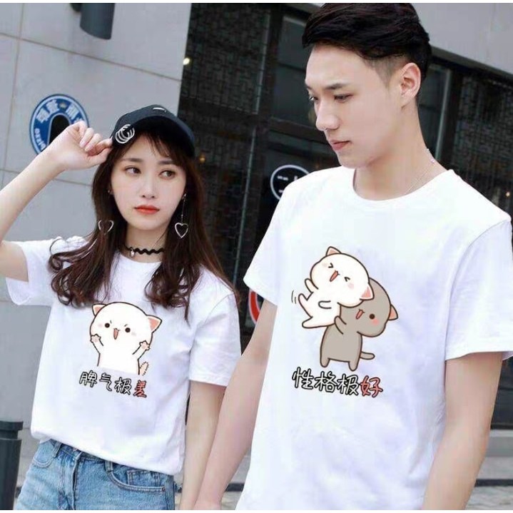 CẶP ÁO PHÔNG TÌNH NHÂN IN HÌNH CỰC DỄ THƯƠNG