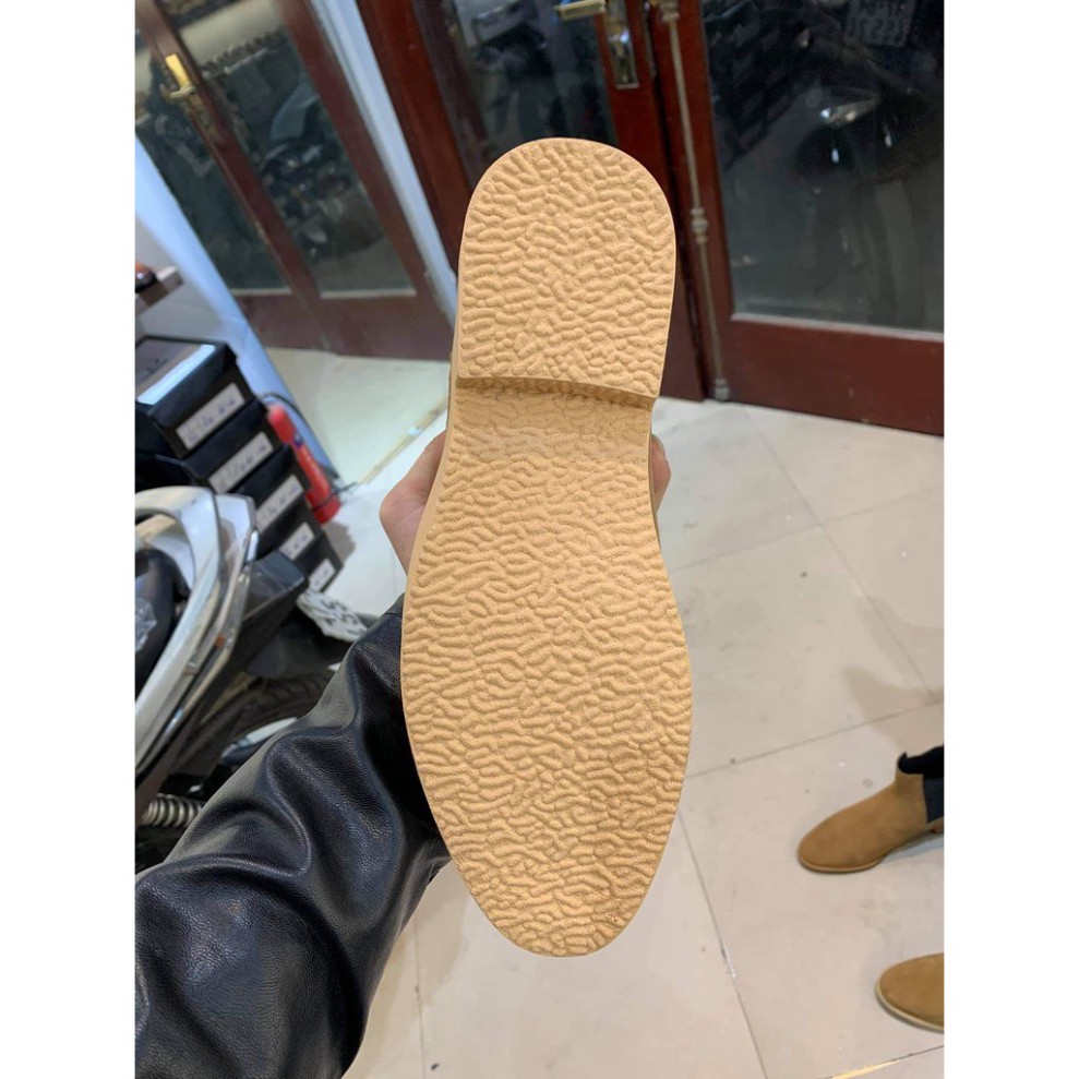 Giày thời trang nam Chelsea Boots da lộn màu nâu phong cách | BigBuy360 - bigbuy360.vn