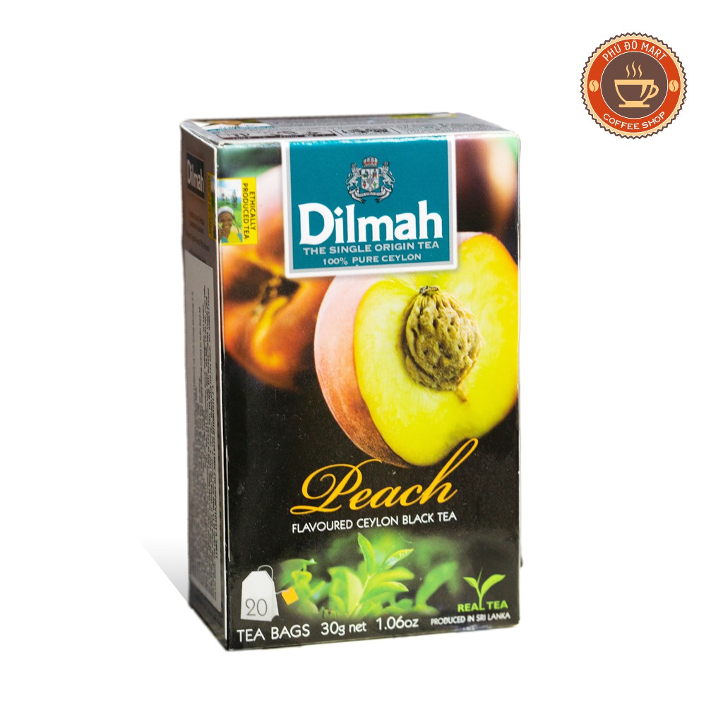 (COMBO 12 Hộp ) Trà Dilmah hương Dâu , Đào ,Bạc hà- hộp 20 túi lọc