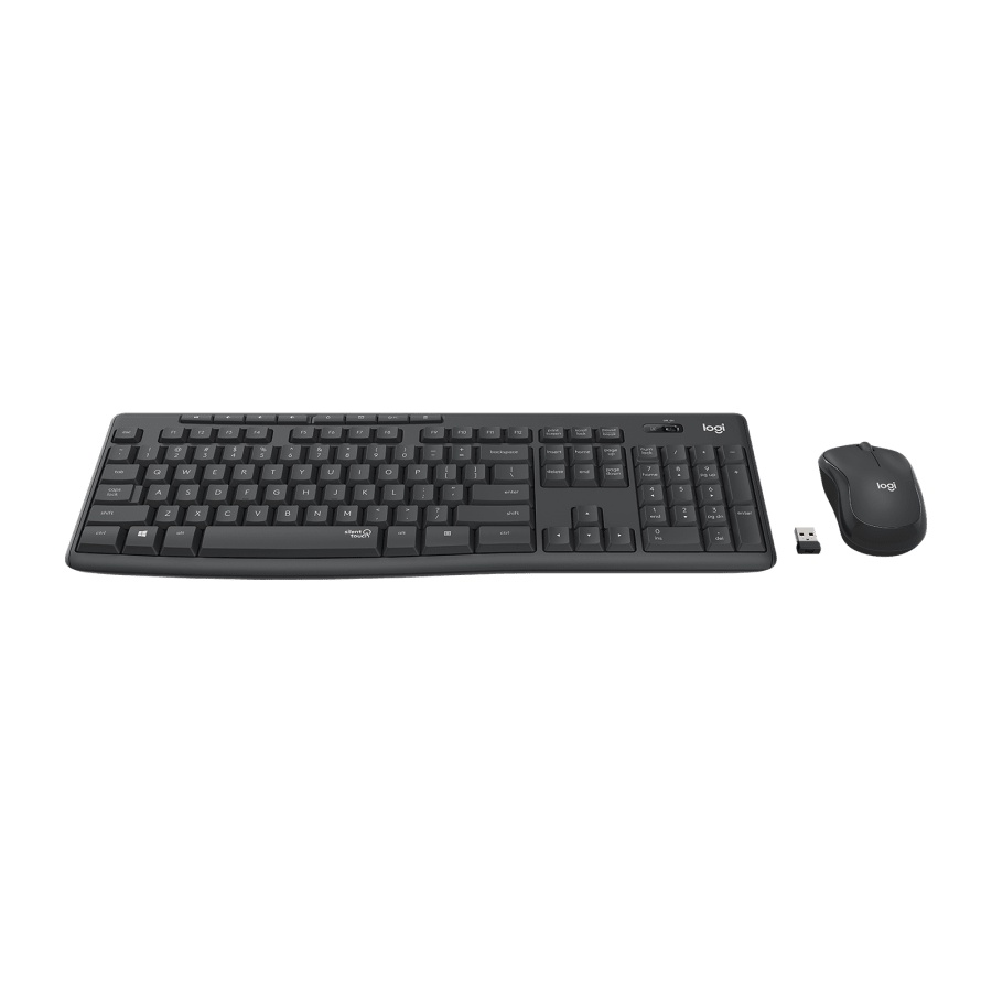 Bộ Bàn Phím Và Chuột Không Dây Logitech MK295 Silent - Công nghệ silent Touch - Hàng Chính Hãng