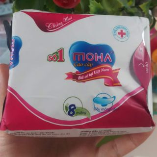 Combo 8 gói băng vệ sinh Moha bạc hà