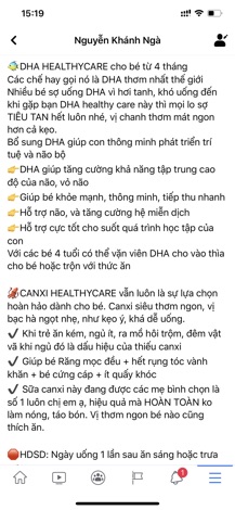 DHA healthy care cho bé