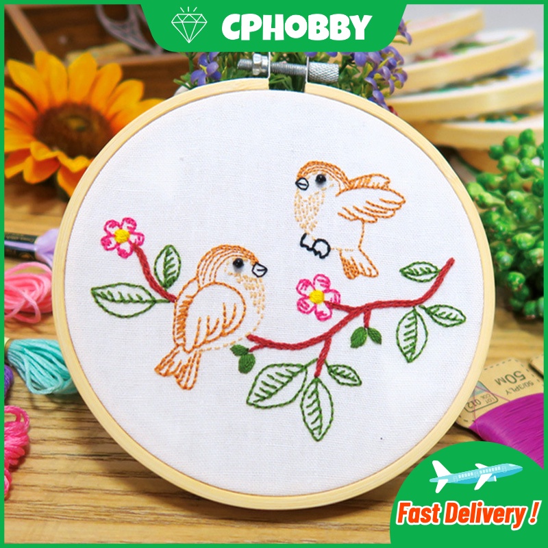 Bộ tranh thêu chữ thập diy hình bó hoa phong cách châu âu cổ điển