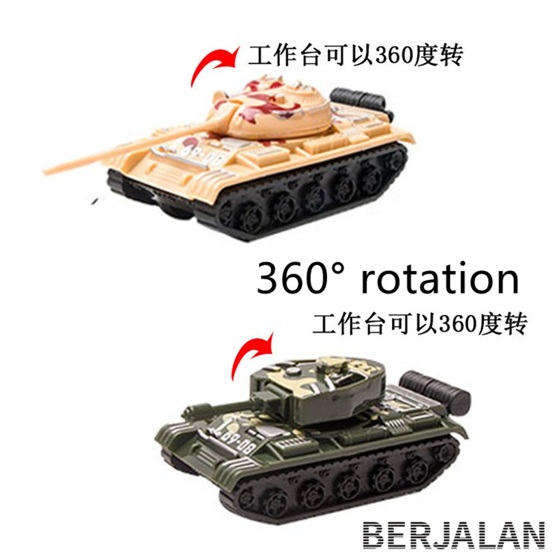 Xe tăng mini đồ chơi lên dây cót BT5 để bàn trang trí sinh nhật làm quà tặng dành cho trẻ em