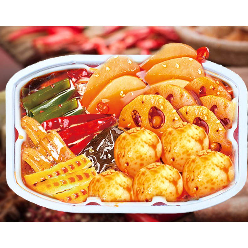 Cơm Lẩu Tự Sôi Trùng Khánh Tổng Hợp Bún Miến Mì Cay Bò Mềm Xúc Xích Bò Viên Tôm Hùm Đất Đồ Ăn Trung Quốc Giá Rẻ