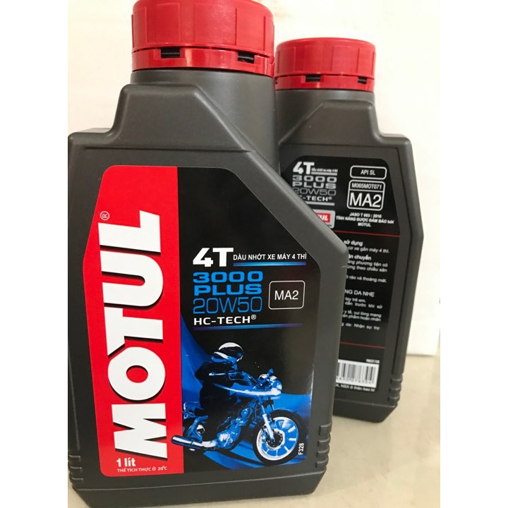 Dầu nhớt motul 3000 plus 4T 20w50 1 lít chính hãng motul