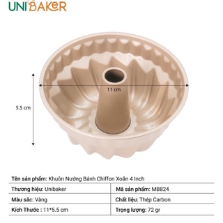 Khuôn bánh Chiffon Unibaker