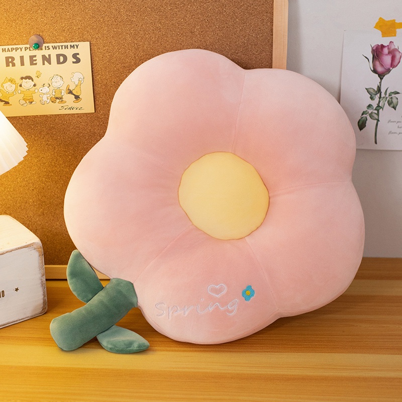 Gối Ôm Nhồi Bông Mềm Mại Hình Hoa Anh Đào/ Hoa Anh Đào Xinh Xắn 45cm