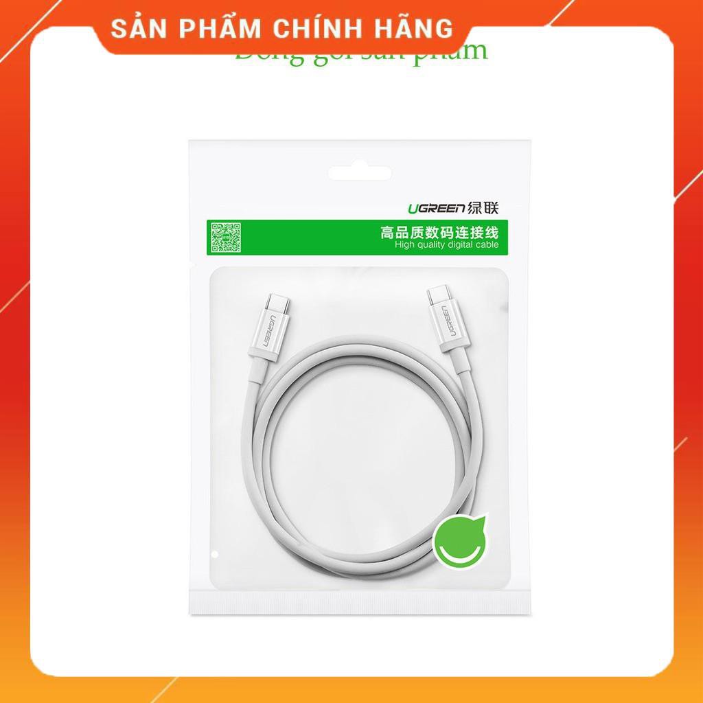 Cáp sạc nhanh USB Type C sang USB Type C UGREEN US264 dòng 3A, kết nối sạc và truyền dữ liệu, hỗ trợ sạc QC3.0