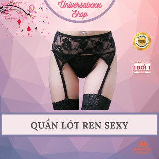 [ Đồ LótRen Sexy ]❣️❣️FREE SHIP❣️❣️ Quần lót ren có thắt lưng định hình body kiểu Âu Mỹ + tất Freesize 40-60 kg