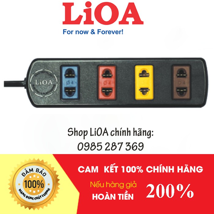 Ổ Cắm Điện LIOA, 4 Ổ Cắm, Dây Dài 3m/5m, Mã: 4TC