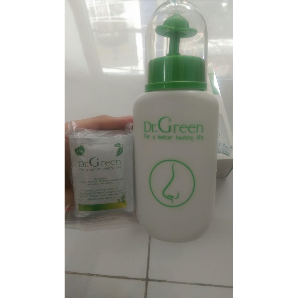 Bình rửa mũi Dr.Green ( Tặng kèm 10 gói muối biển nha đam) | BigBuy360 - bigbuy360.vn