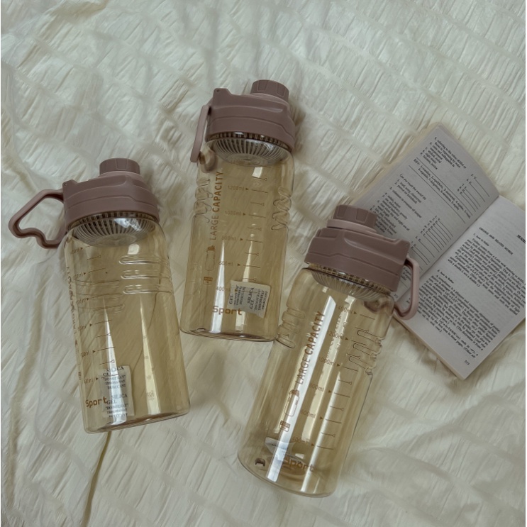 1500Ml Trong Suốt Nước Rõ Ràng Quy Mô 1.5 Lít Dung Lượng Lớn Nước Thể Thao Có Quai Xách Thể Dục Bình cho Tập Gym/Đi Chơi/Trường Học Phượt/Dã Ngoại